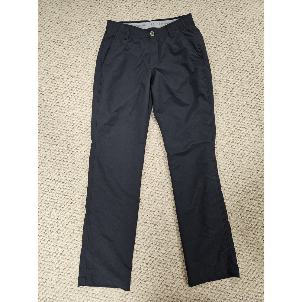 Under Armour Match Play Pants Men 30 x 32 Black Performance Golf Stretch‎